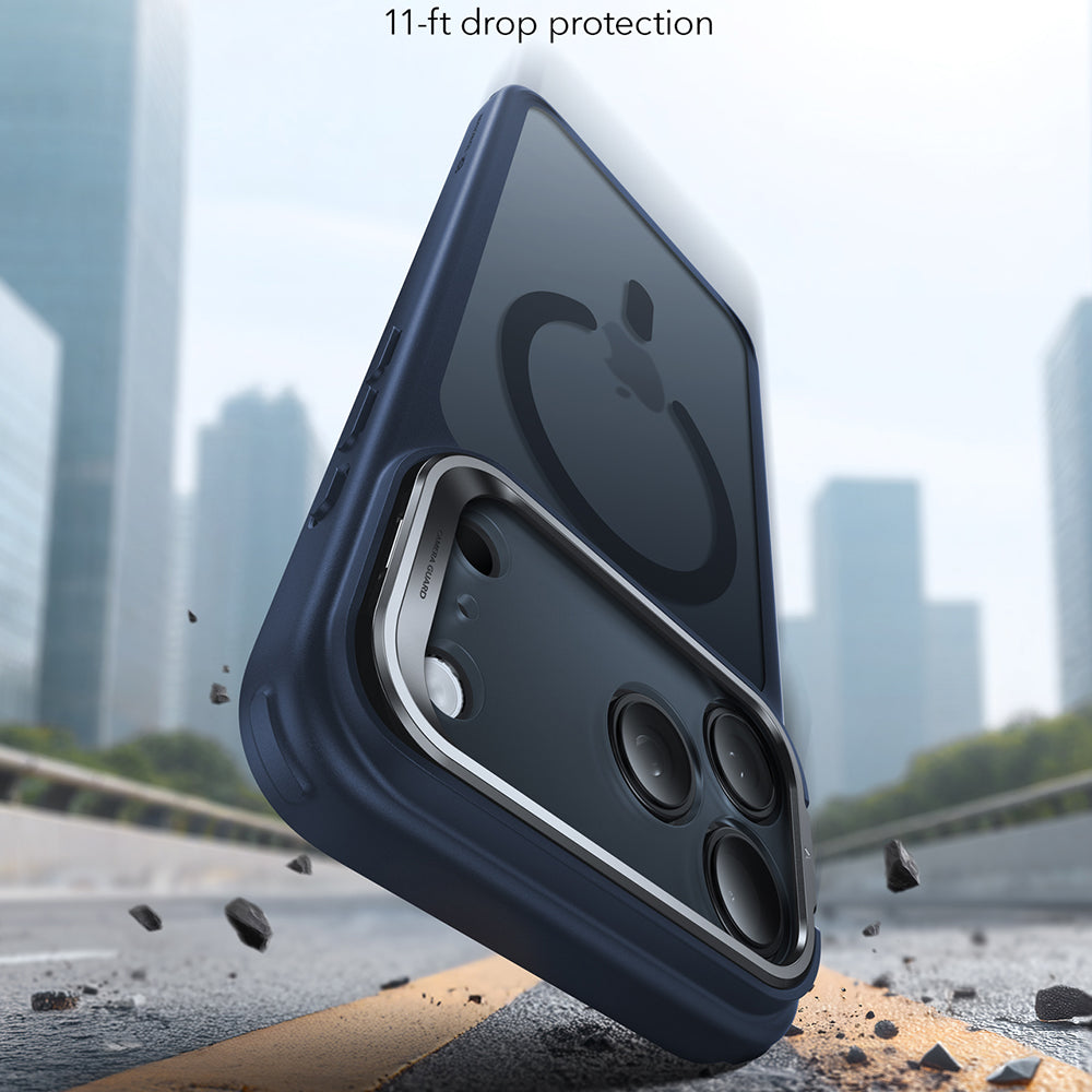 Puzdro MagSafe pre Apple iPhone 17 Pro, ESR, Classic Hybrid Kickstand, Saténová Modrá