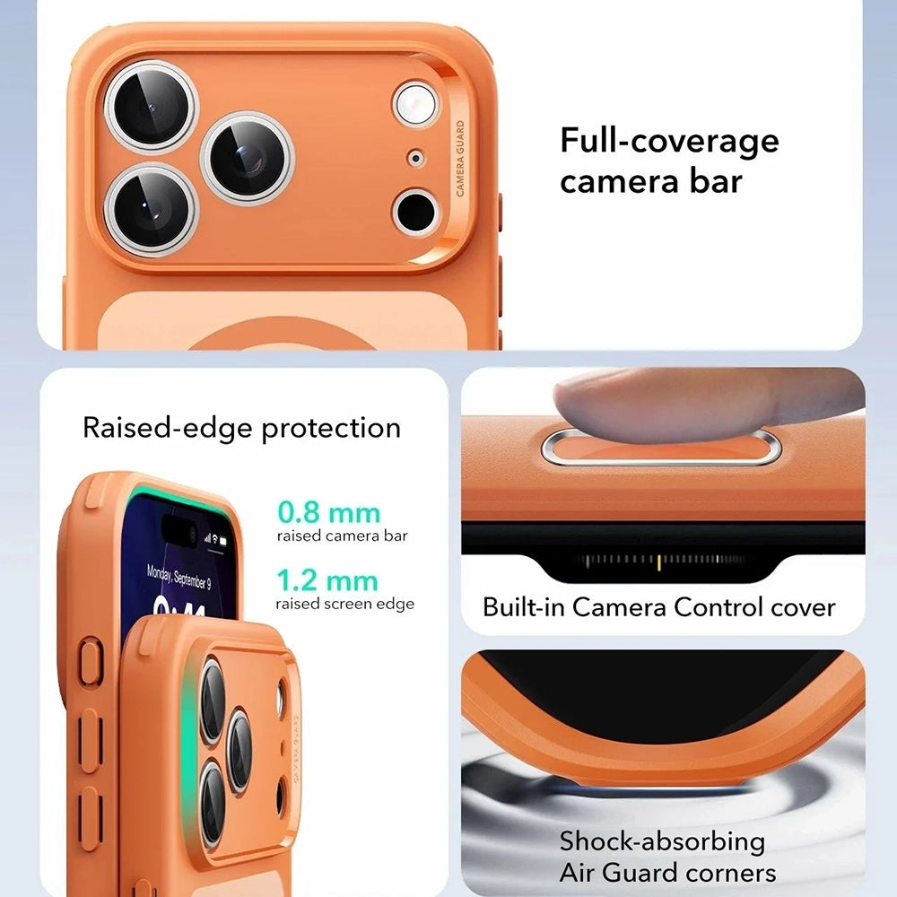 MagSafe Case for Apple iPhone 17 Pro, ESR, Classic Hybrid, Satin Orange