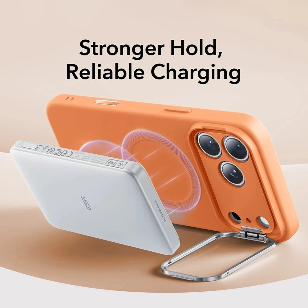 Puzdro MagSafe pre Apple iPhone 17 Pro, ESR, Cloud Soft Kickstand, Oranžové