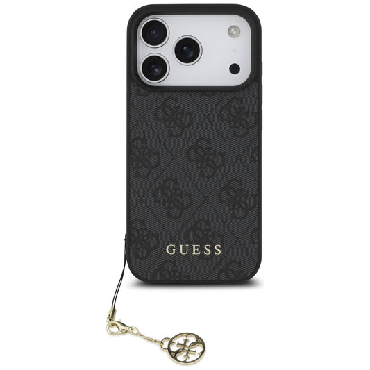 Puzdro MagSafe pre Apple iPhone 17 Pro, Guess, 4G Charm Cradle, Čierne