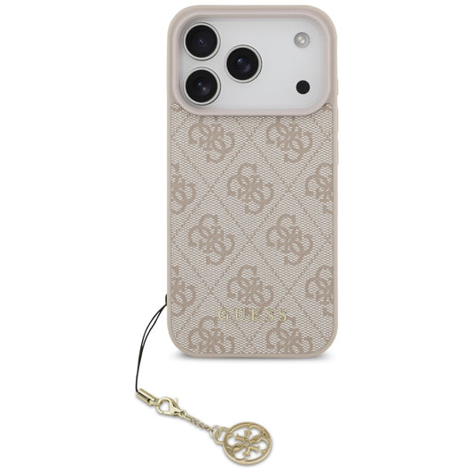 Puzdro MagSafe pre Apple iPhone 17 Pro, Guess, 4G Charm Cradle, Ružové