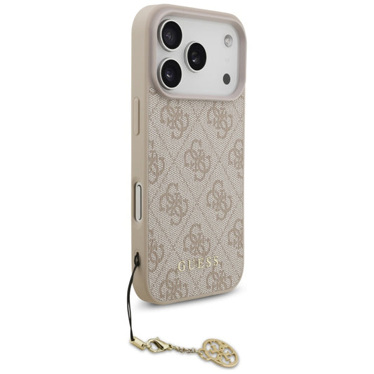 Puzdro MagSafe pre Apple iPhone 17 Pro, Guess, 4G Charm Cradle, Ružové