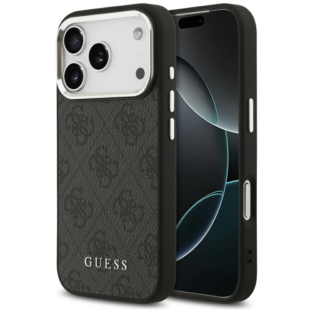Puzdro MagSafe pre Apple iPhone 17 Pro, Guess, 4G Classic Logo, Čierne