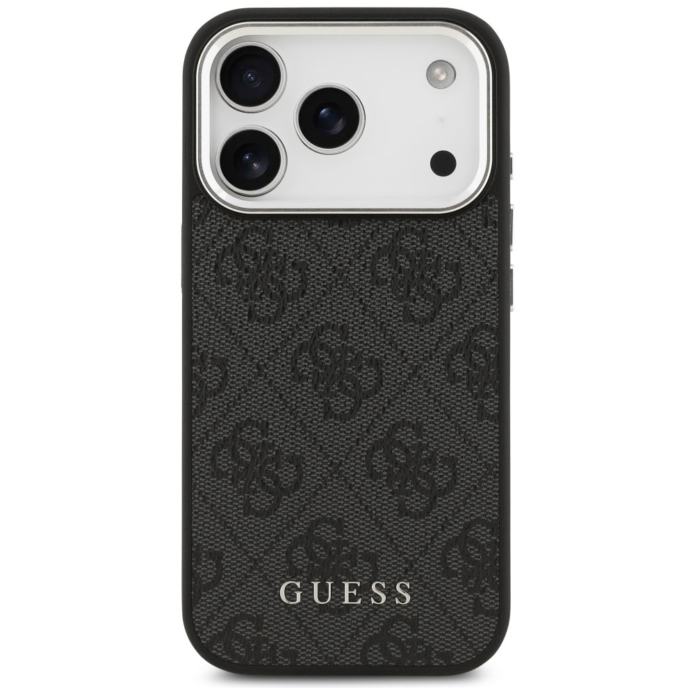 Puzdro MagSafe pre Apple iPhone 17 Pro, Guess, 4G Classic Logo, Čierne