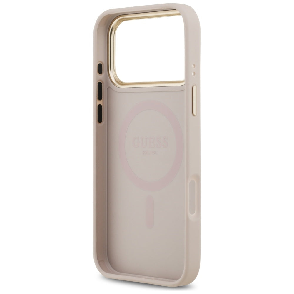 Puzdro MagSafe pre Apple iPhone 17 Pro, Guess, 4G Classic, Ružové