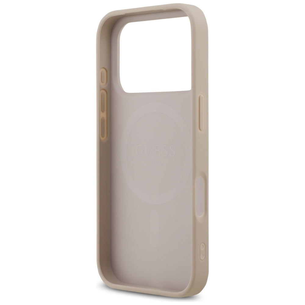 Puzdro MagSafe pre Apple iPhone 17 Pro, Guess, 4G Printed Stripes, Ružové
