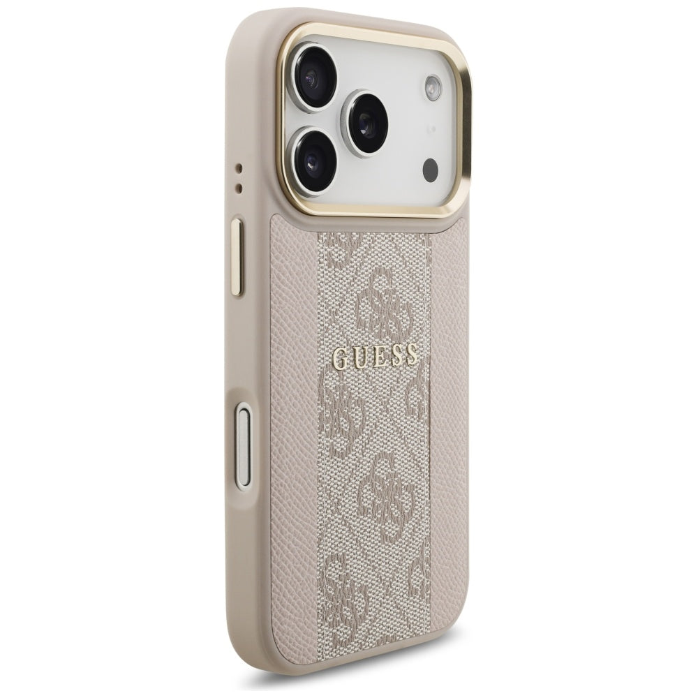 Puzdro MagSafe pre Apple iPhone 17 Pro, Guess, 4G Stripe, Ružové