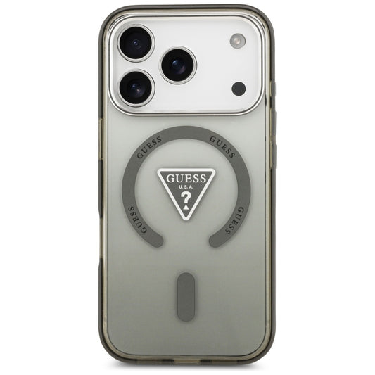 Puzdro MagSafe pre Apple iPhone 17 Pro, Guess, IML Gradient Triangle Logo, Kaki