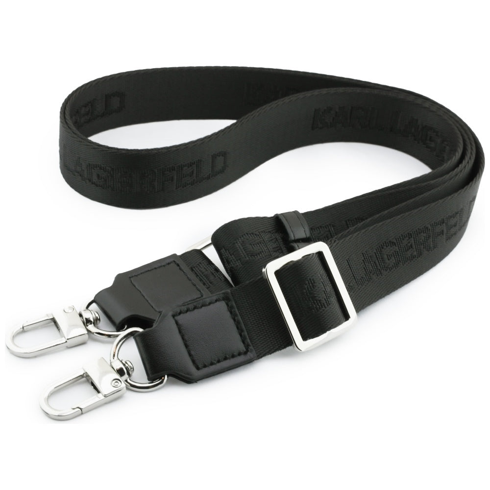 Puzdro MagSafe pre Apple iPhone 17 Pro, Karl Lagerfeld, Big Strap Karl Metal Logo, Čierne