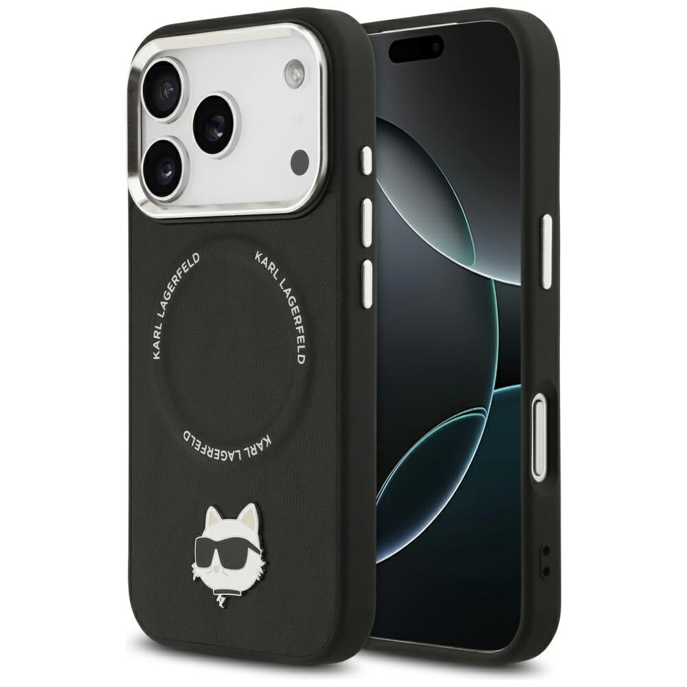 Puzdro MagSafe pre Apple iPhone 17 Pro, Karl Lagerfeld, Choupette Pin, Čierne