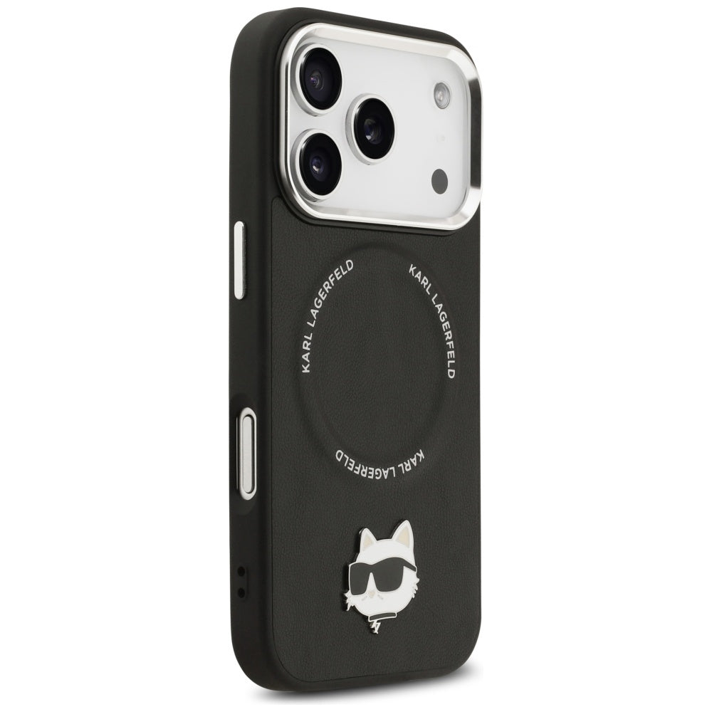 Puzdro MagSafe pre Apple iPhone 17 Pro, Karl Lagerfeld, Choupette Pin, Čierne