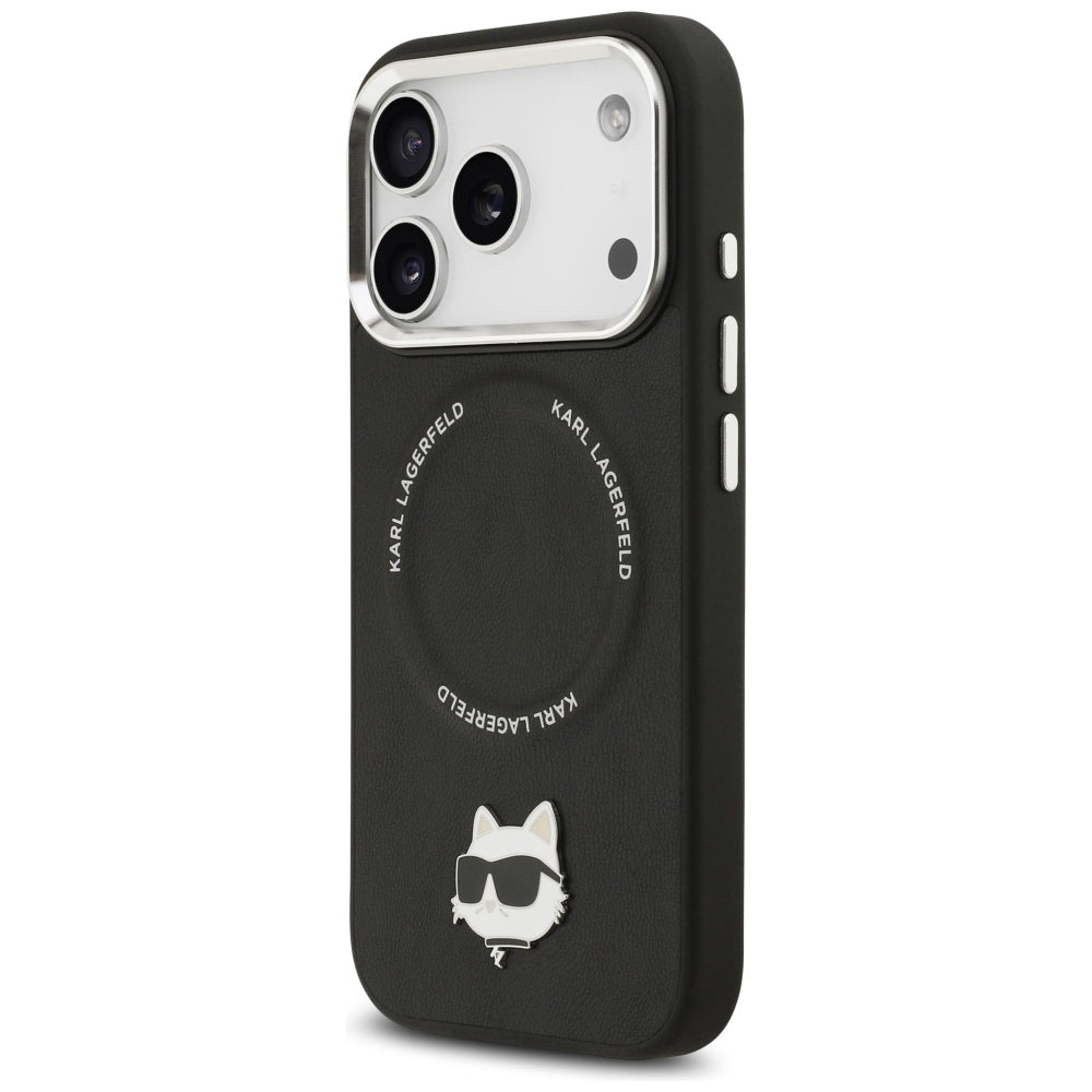 Puzdro MagSafe pre Apple iPhone 17 Pro, Karl Lagerfeld, Choupette Pin, Čierne
