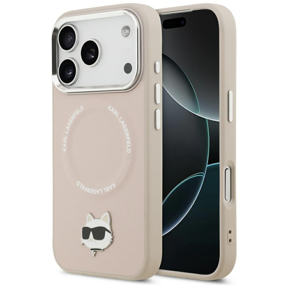 Puzdro MagSafe pre Apple iPhone 17 Pro, Karl Lagerfeld, Choupette Pin, Ružová