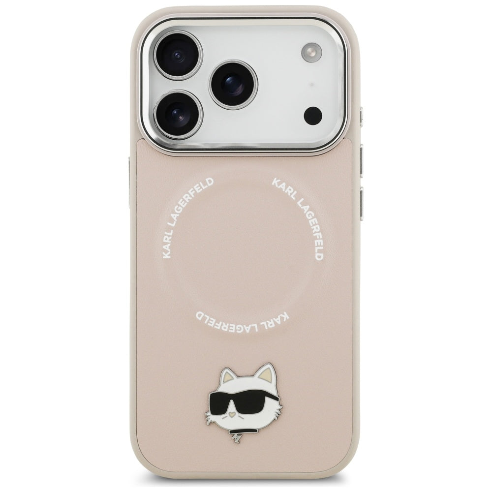 Puzdro MagSafe pre Apple iPhone 17 Pro, Karl Lagerfeld, Choupette Pin, Ružová