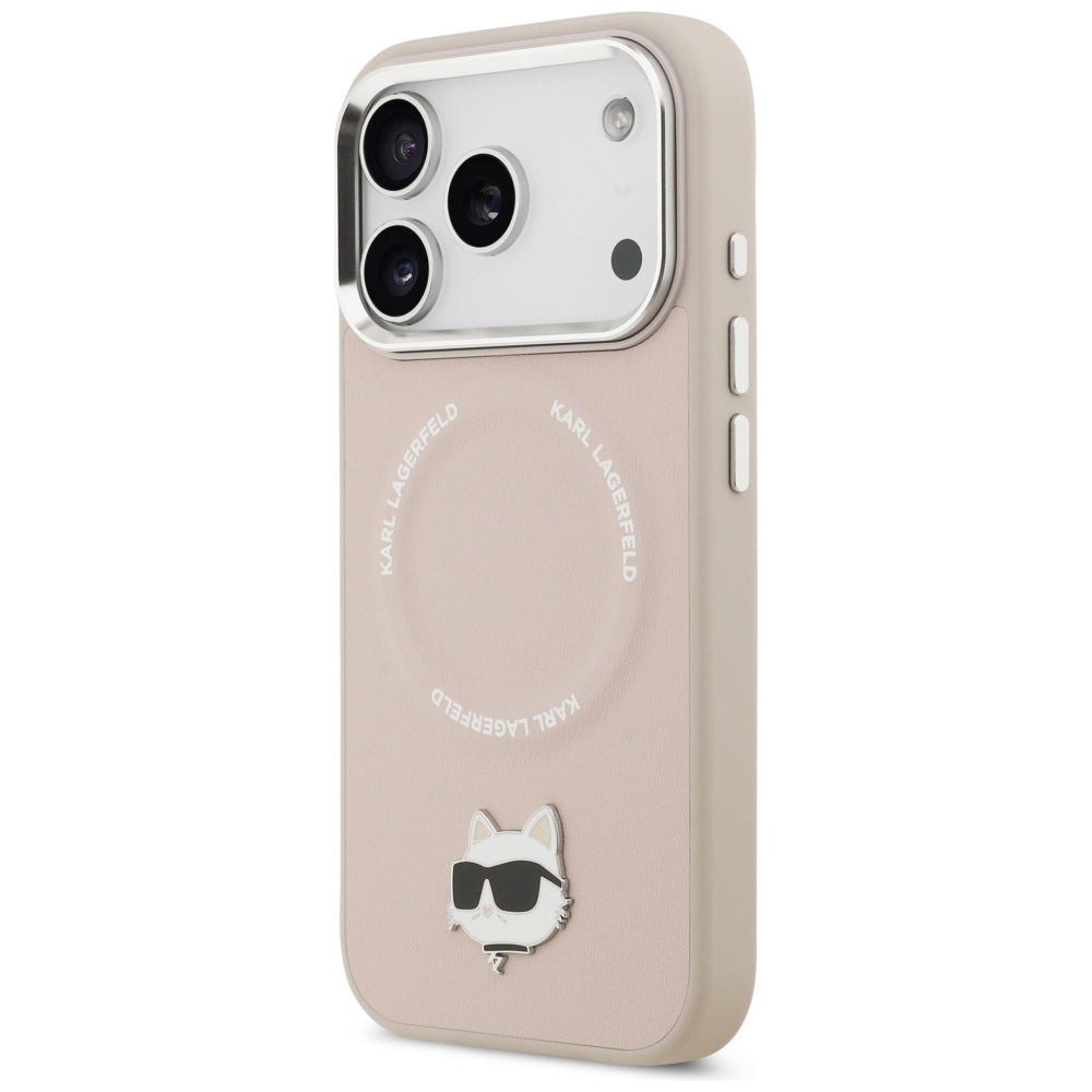 Puzdro MagSafe pre Apple iPhone 17 Pro, Karl Lagerfeld, Choupette Pin, Ružová