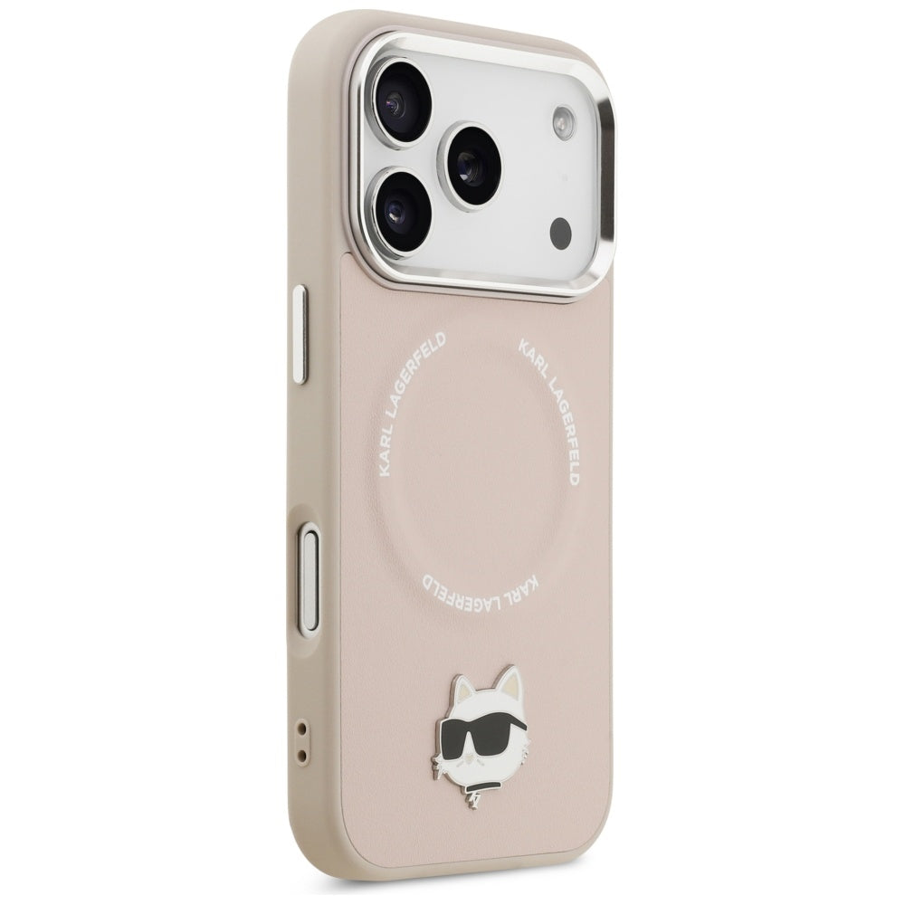 Puzdro MagSafe pre Apple iPhone 17 Pro, Karl Lagerfeld, Choupette Pin, Ružová