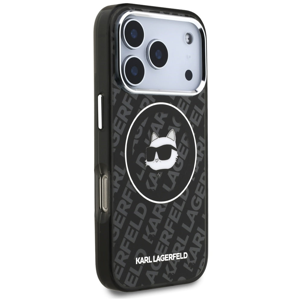 Puzdro MagSafe pre Apple iPhone 17 Pro, Karl Lagerfeld, IML Choupette`s Head, Čierne