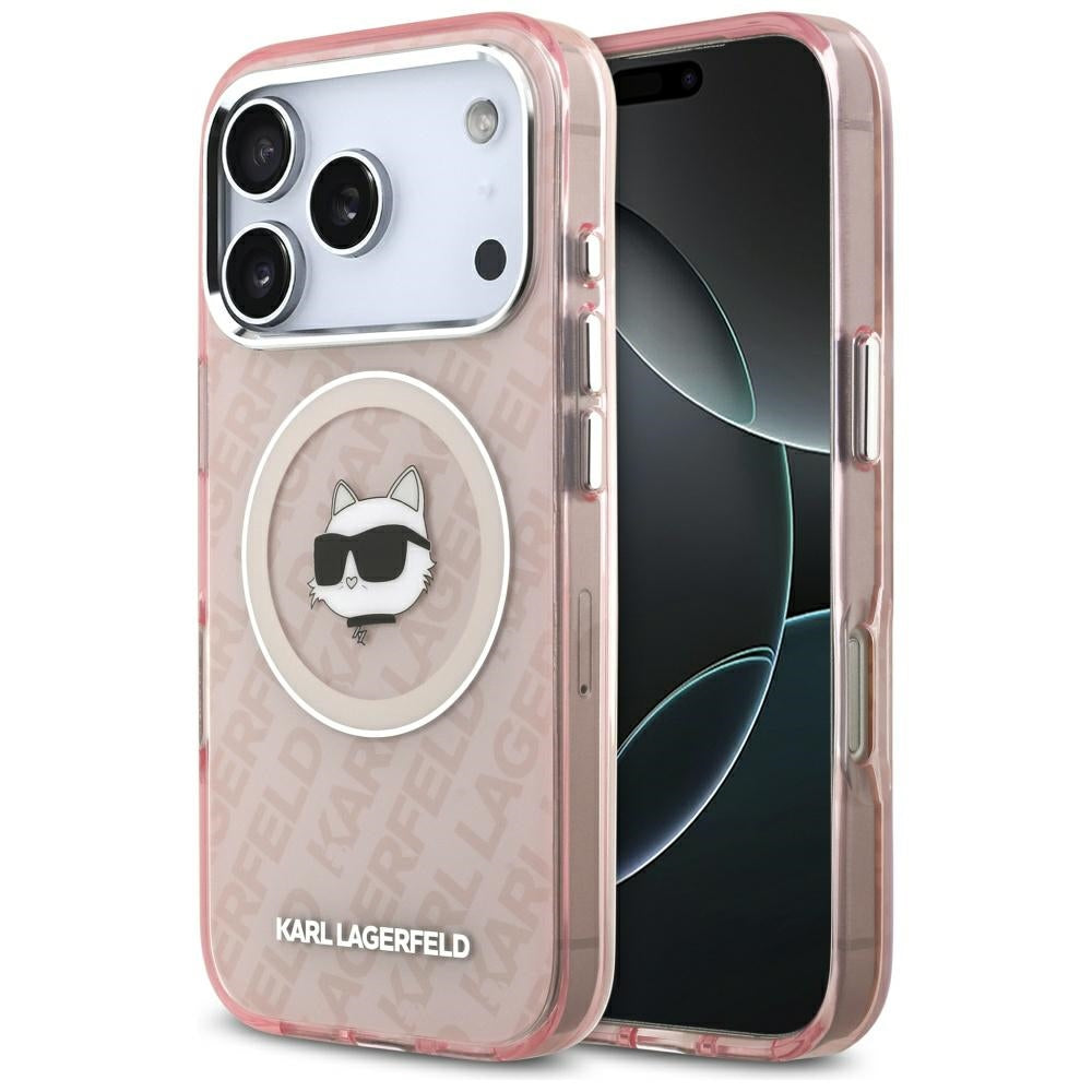 Puzdro MagSafe pre Apple iPhone 17 Pro, Karl Lagerfeld, IML Choupette`s Head, Ružová