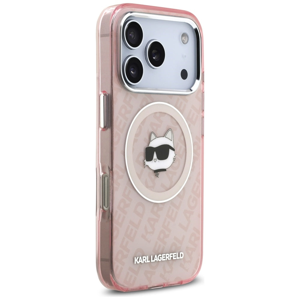 Puzdro MagSafe pre Apple iPhone 17 Pro, Karl Lagerfeld, IML Choupette`s Head, Ružová