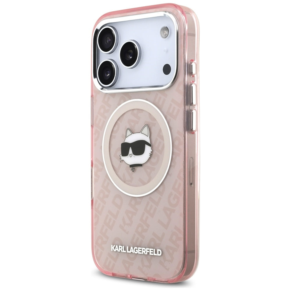 Puzdro MagSafe pre Apple iPhone 17 Pro, Karl Lagerfeld, IML Choupette`s Head, Ružová