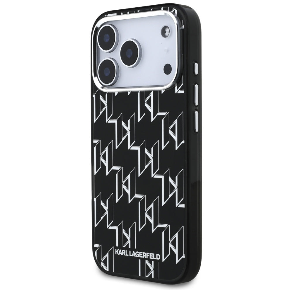Puzdro MagSafe pre Apple iPhone 17 Pro, Karl Lagerfeld, IML KL Monogram, Čierne