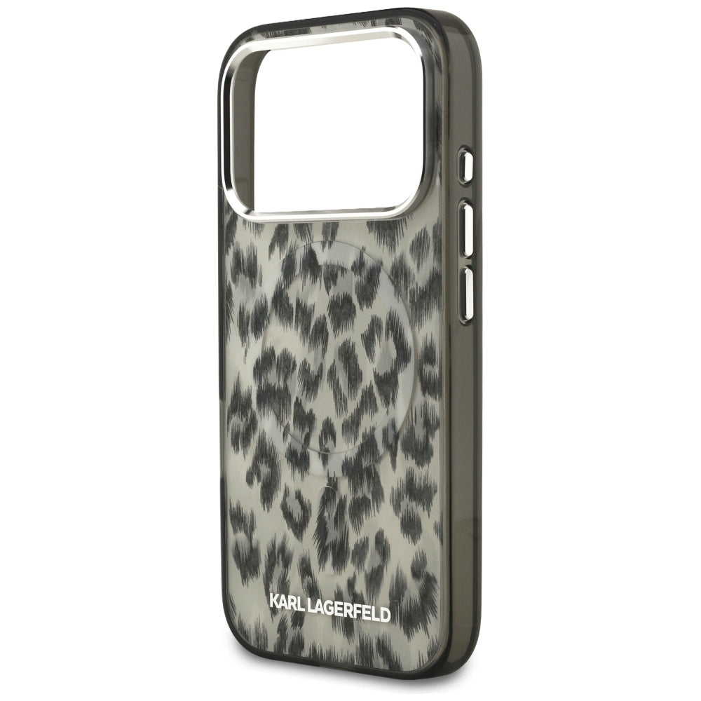 Puzdro MagSafe pre Apple iPhone 17 Pro, Karl Lagerfeld, IML Leopard Pattern, Hnedá