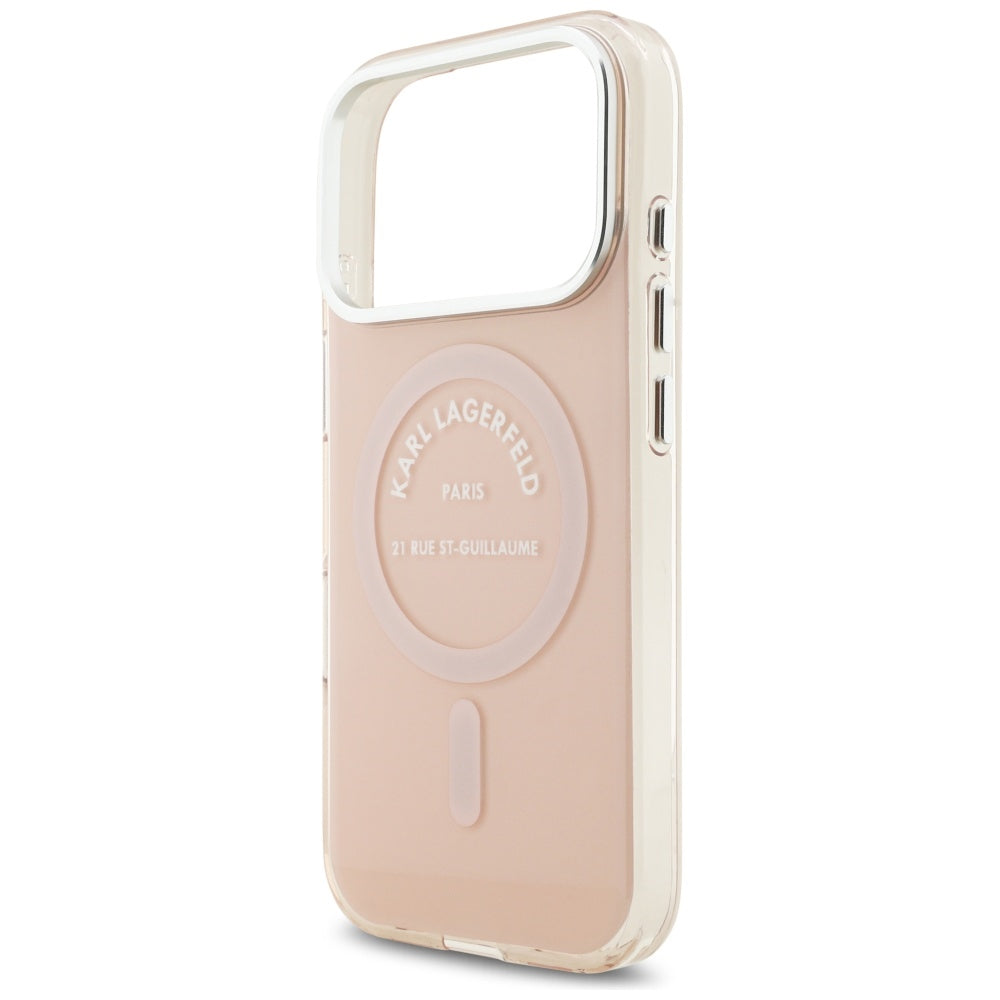 Puzdro MagSafe pre Apple iPhone 17 Pro, Karl Lagerfeld, IML Logo RSG, Ružová