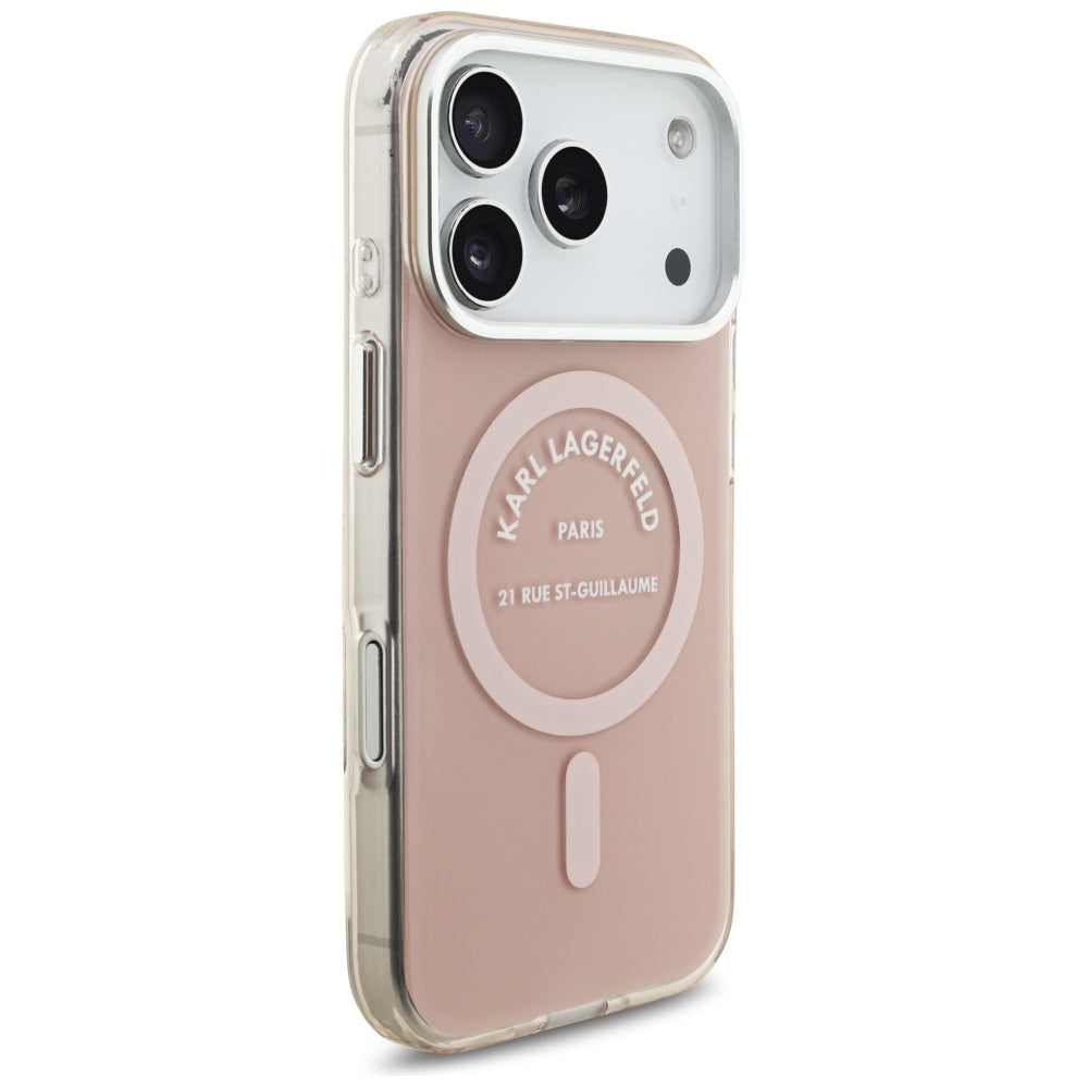 Puzdro MagSafe pre Apple iPhone 17 Pro, Karl Lagerfeld, IML Logo RSG, Ružová