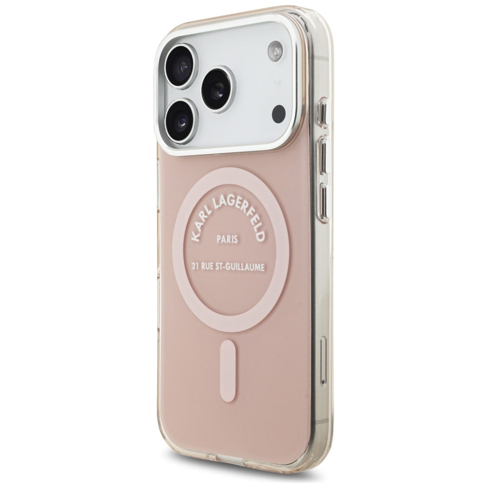 Puzdro MagSafe pre Apple iPhone 17 Pro, Karl Lagerfeld, IML Logo RSG, Ružová