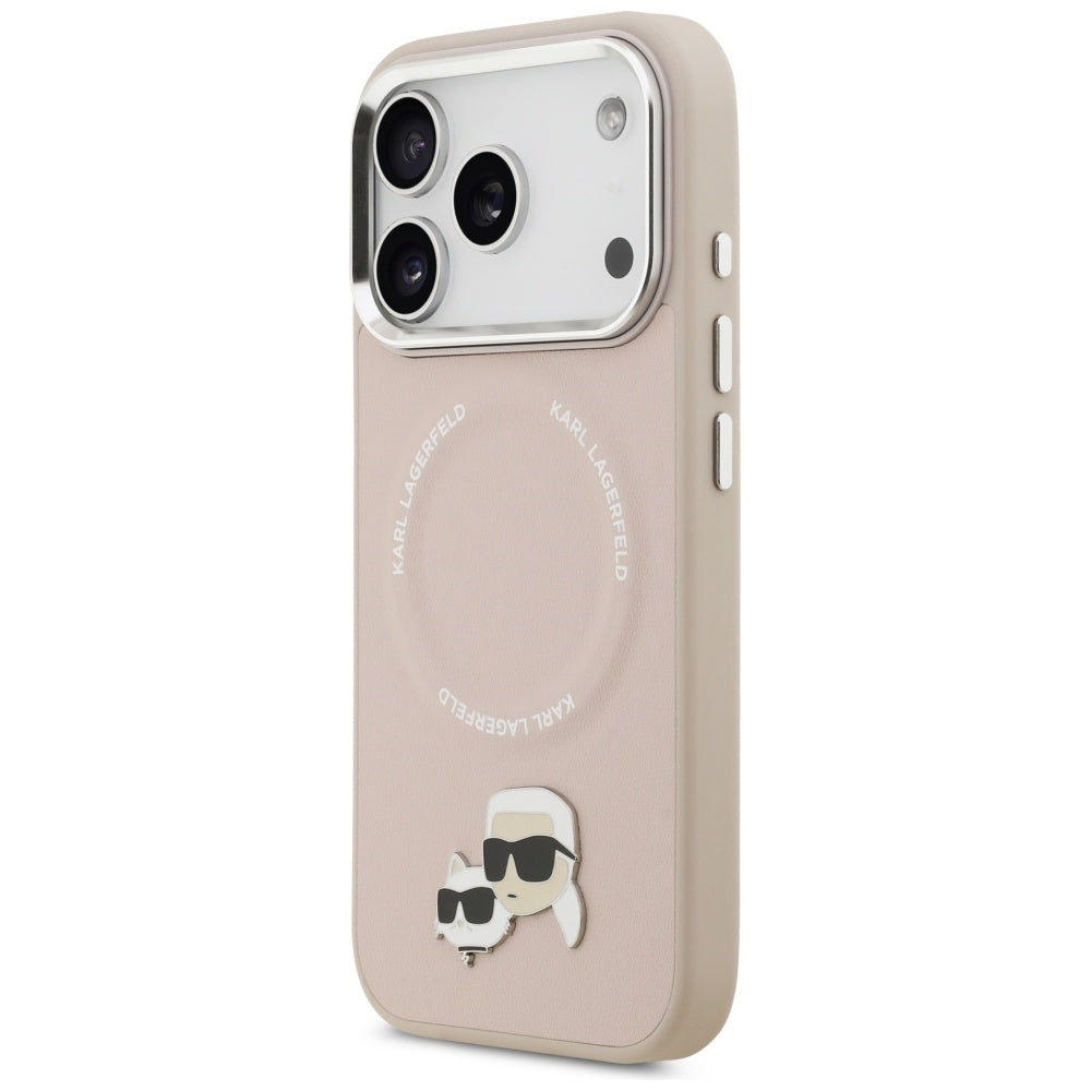 Puzdro MagSafe pre Apple iPhone 17 Pro, Karl Lagerfeld, Karl & Choupette Pins, Ružová