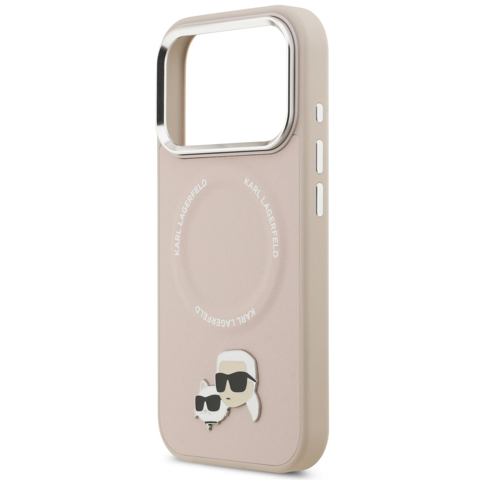 Puzdro MagSafe pre Apple iPhone 17 Pro, Karl Lagerfeld, Karl & Choupette Pins, Ružová