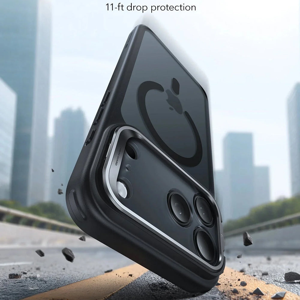Puzdro MagSafe pre Apple iPhone 17 Pro Max, ESR, Classic Hybrid Kickstand, Saténová čierna