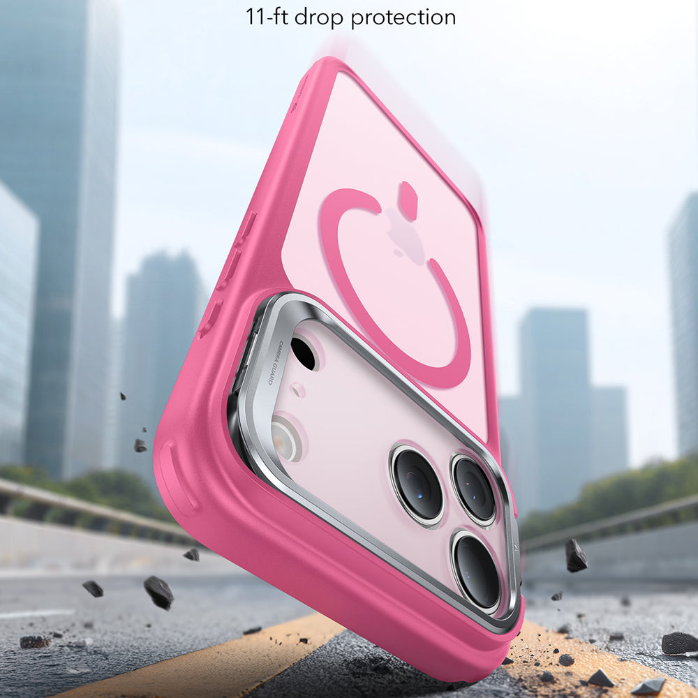 Puzdro MagSafe pre Apple iPhone 17 Pro Max, ESR, Classic Hybrid Kickstand, Saténové Ružové
