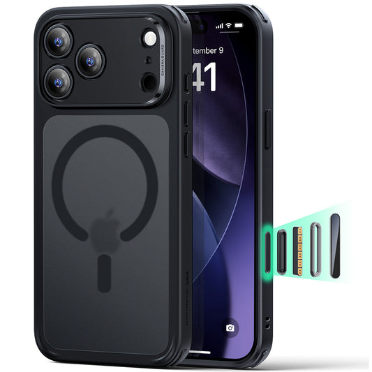 Puzdro MagSafe pre Apple iPhone 17 Pro Max, ESR, Classic Hybrid, Saténová čierna