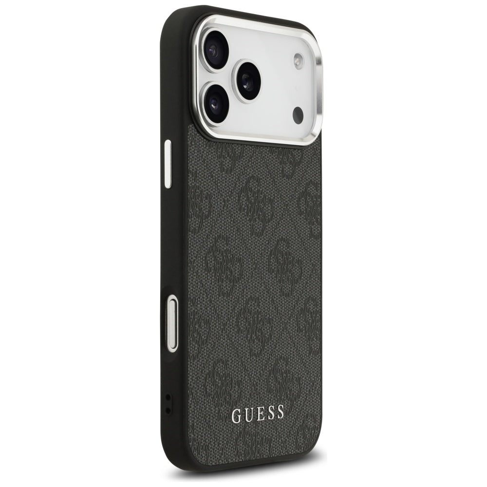 Puzdro MagSafe pre Apple iPhone 17 Pro Max, Guess, 4G Classic Logo, Čierne