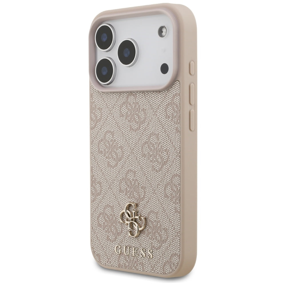 Puzdro MagSafe pre Apple iPhone 17 Pro Max, Guess, 4G Small and Classic Logo, Ružové