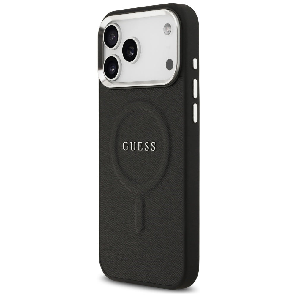 Puzdro MagSafe pre Apple iPhone 17 Pro Max, Guess, Classic Logo, Čierne