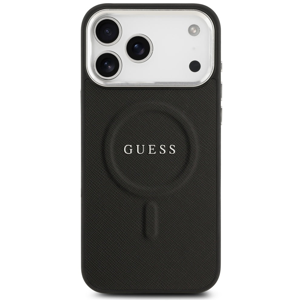 Puzdro MagSafe pre Apple iPhone 17 Pro Max, Guess, Classic Logo, Čierne