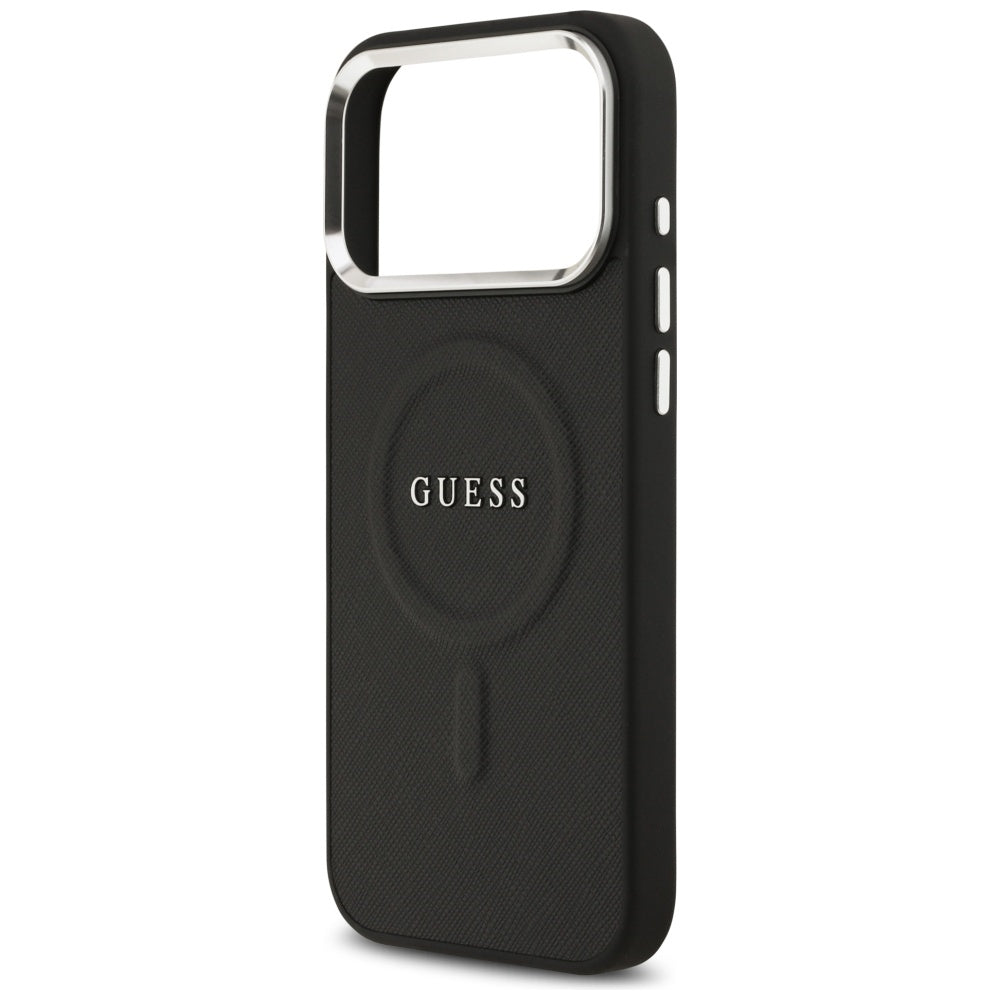 Puzdro MagSafe pre Apple iPhone 17 Pro Max, Guess, Classic Logo, Čierne