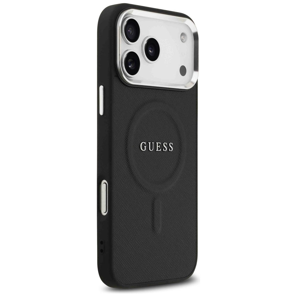 Puzdro MagSafe pre Apple iPhone 17 Pro Max, Guess, Classic Logo, Čierne
