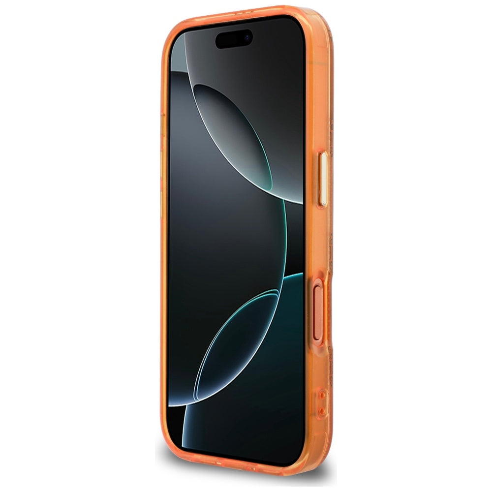Puzdro MagSafe pre Apple iPhone 17 Pro Max, Guess, IML Peony Dot, Oranžové