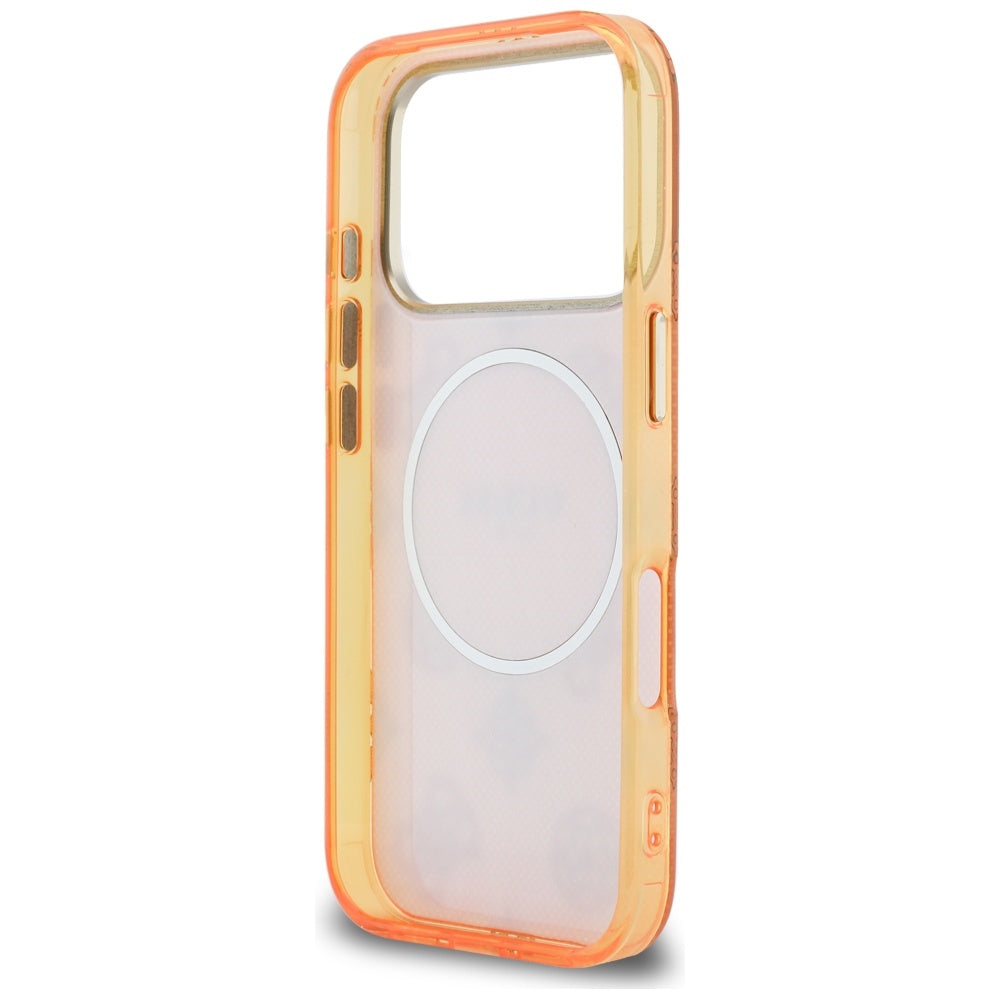 Puzdro MagSafe pre Apple iPhone 17 Pro Max, Guess, IML Peony Dot, Oranžové