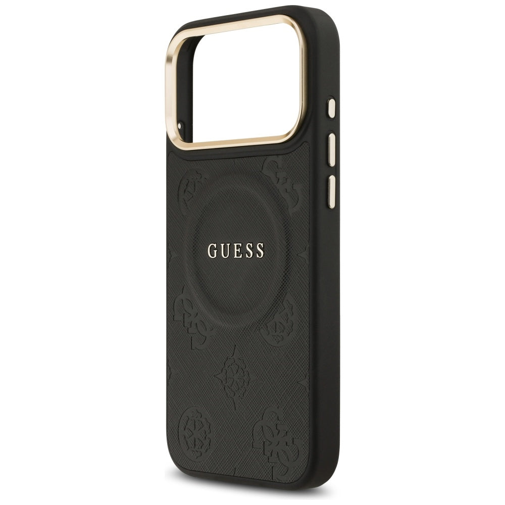 Puzdro MagSafe pre Apple iPhone 17 Pro Max, Guess, Peony Hot Stamp, Čierne