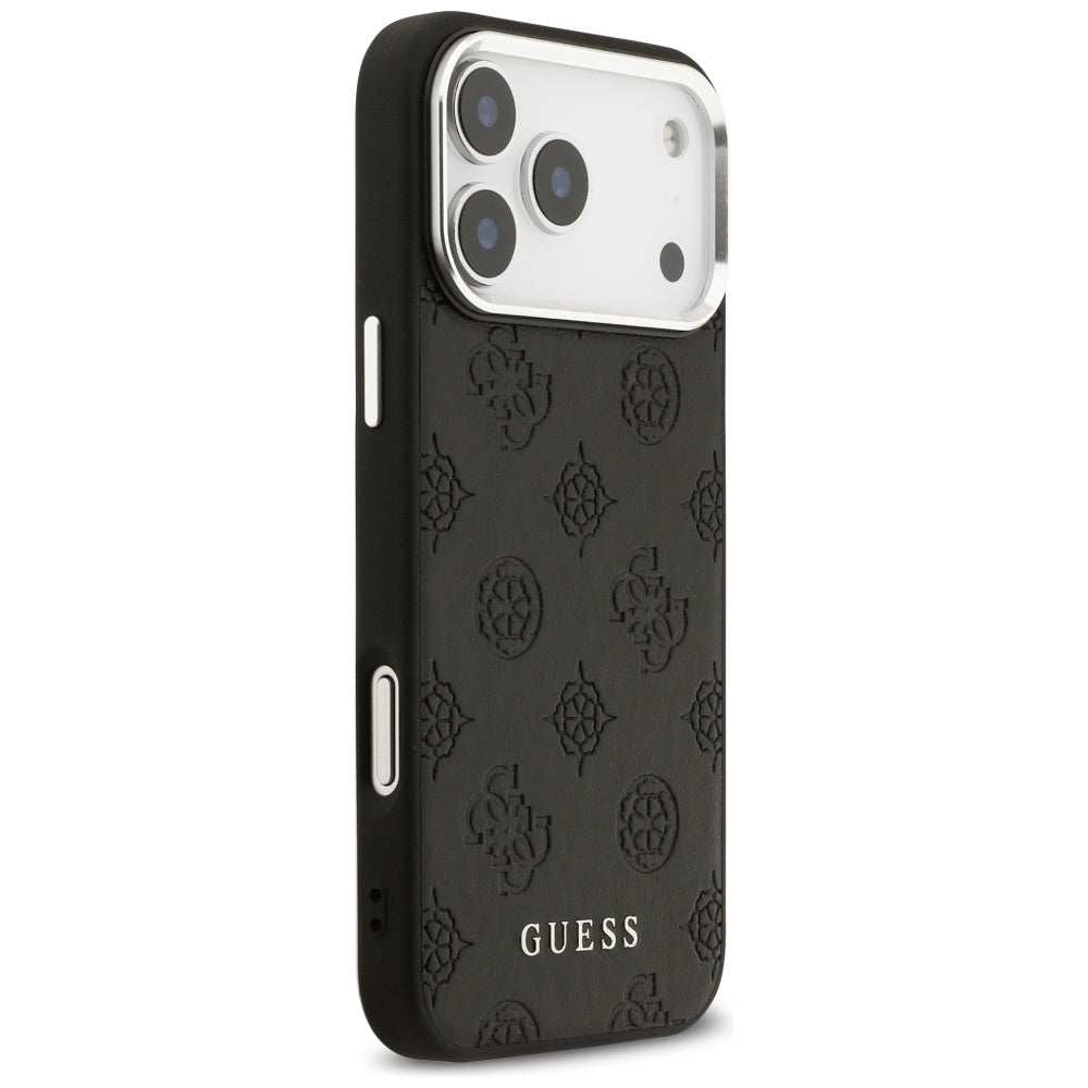 Puzdro MagSafe pre Apple iPhone 17 Pro Max, Guess, Peony Hot Stamp Script, Čierne