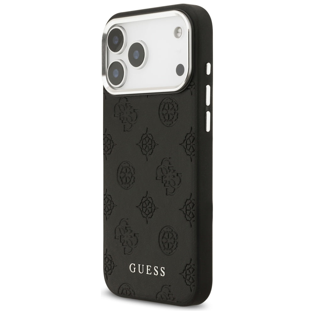 Puzdro MagSafe pre Apple iPhone 17 Pro Max, Guess, Peony Hot Stamp Script, Čierne