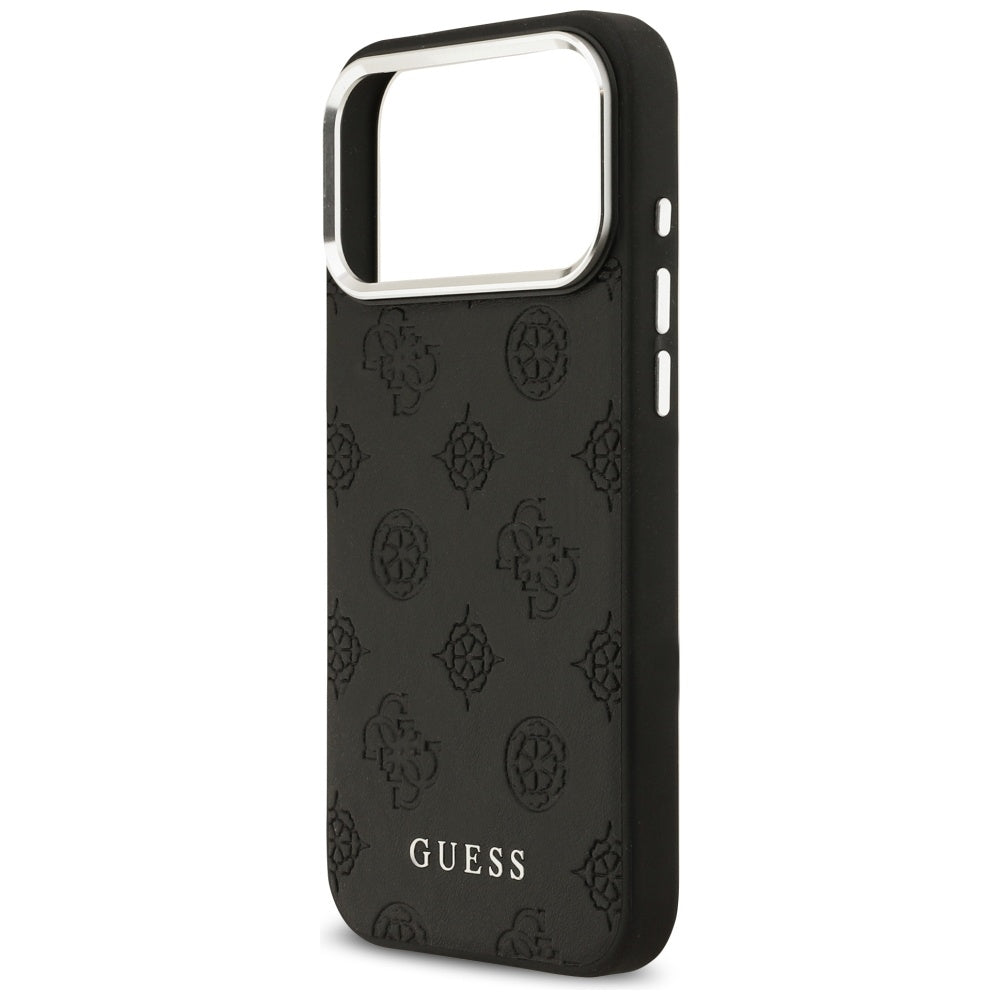 Puzdro MagSafe pre Apple iPhone 17 Pro Max, Guess, Peony Hot Stamp Script, Čierne