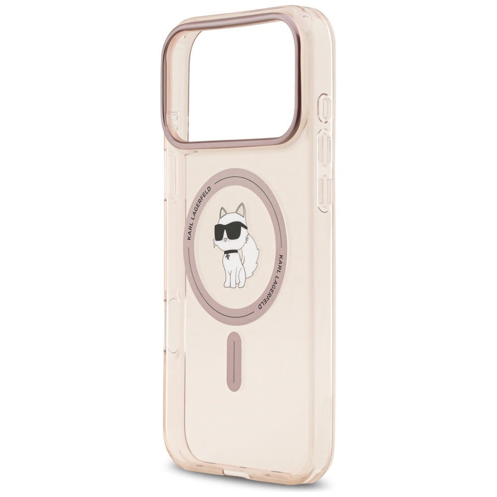 Puzdro MagSafe pre Apple iPhone 17 Pro Max, Karl Lagerfeld, IML Choupette, Ružová