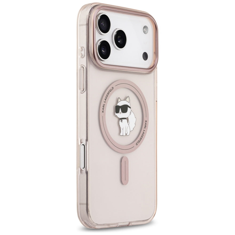Puzdro MagSafe pre Apple iPhone 17 Pro Max, Karl Lagerfeld, IML Choupette, Ružová