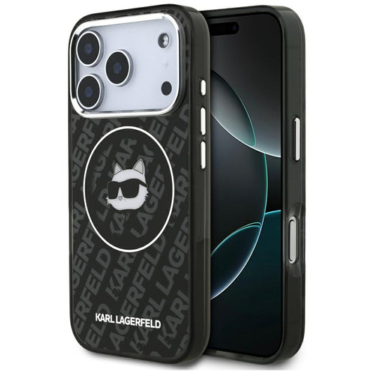 Puzdro MagSafe pre Apple iPhone 17 Pro Max, Karl Lagerfeld, IML Choupette`s Head, Čierne