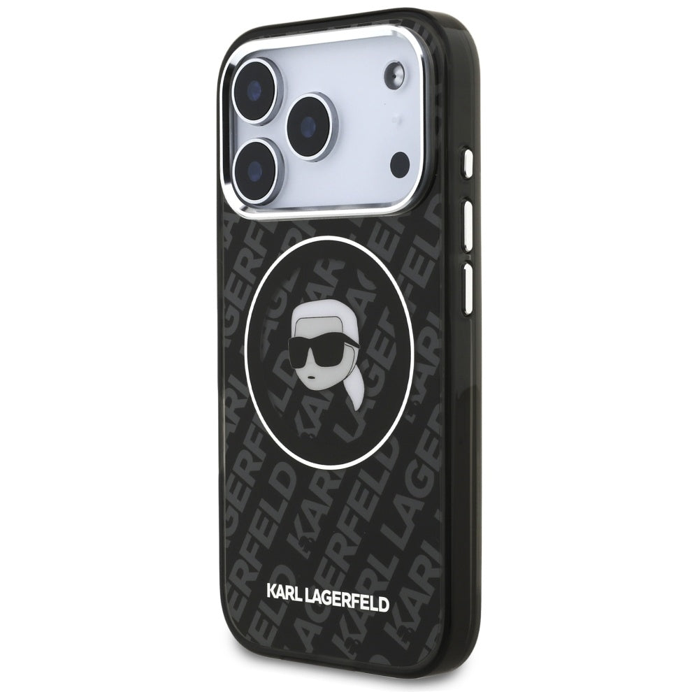 MagSafe Case for Apple iPhone 17 Pro Max, Karl Lagerfeld, IML Karl's Head, Black